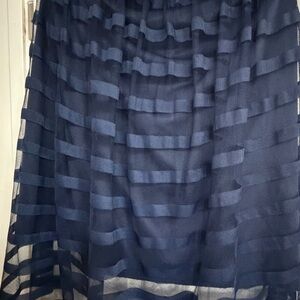 Metro Wear Midnight Blue Textured A-Line Skirt